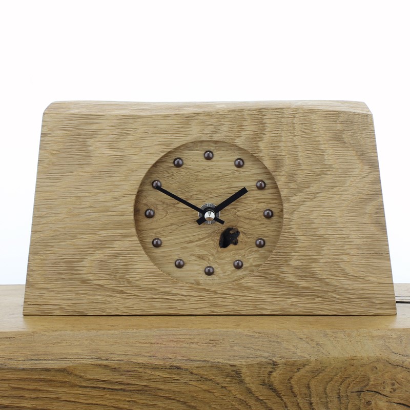 Mantel Clock 2, Solid English Oak Mantel Clock with a Solid English Oak Face